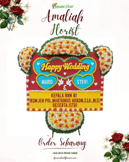 Papan Bunga Pernikahan Penangkan